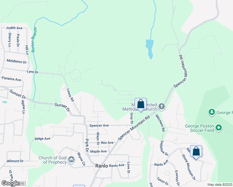 map of restaurants, bars, coffee shops, grocery stores, and more near 109 Woodside Avenue in Gastonia