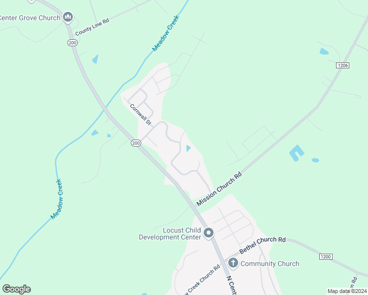 map of restaurants, bars, coffee shops, grocery stores, and more near 358 Whispering Hills Drive in Locust