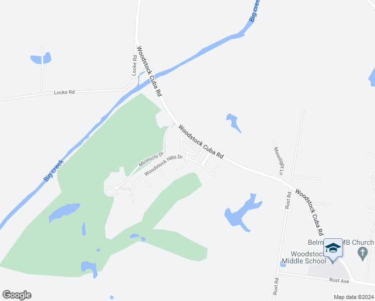 map of restaurants, bars, coffee shops, grocery stores, and more near 6156 East Big Creek View Place in Millington
