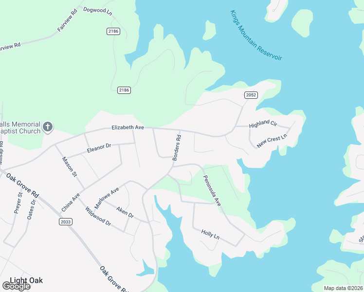 map of restaurants, bars, coffee shops, grocery stores, and more near 1209 Borders Road in Shelby