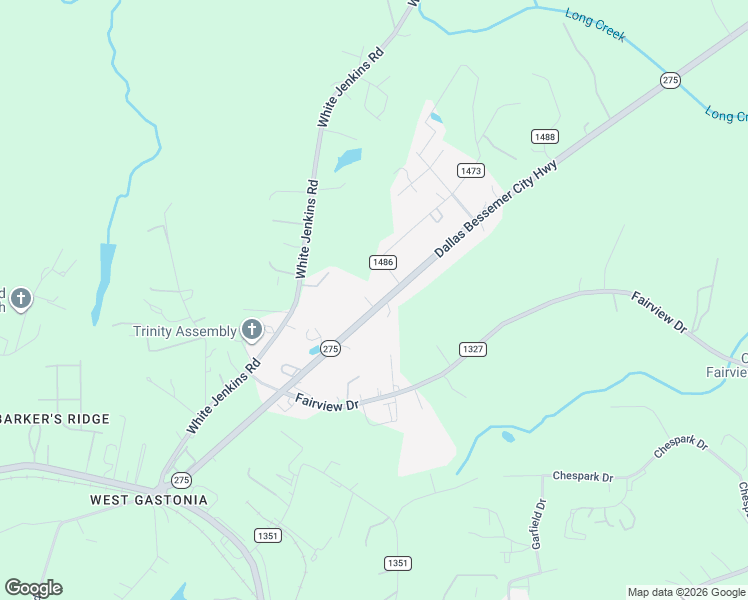 map of restaurants, bars, coffee shops, grocery stores, and more near 916 Dallas Bessemer City Highway in Gastonia