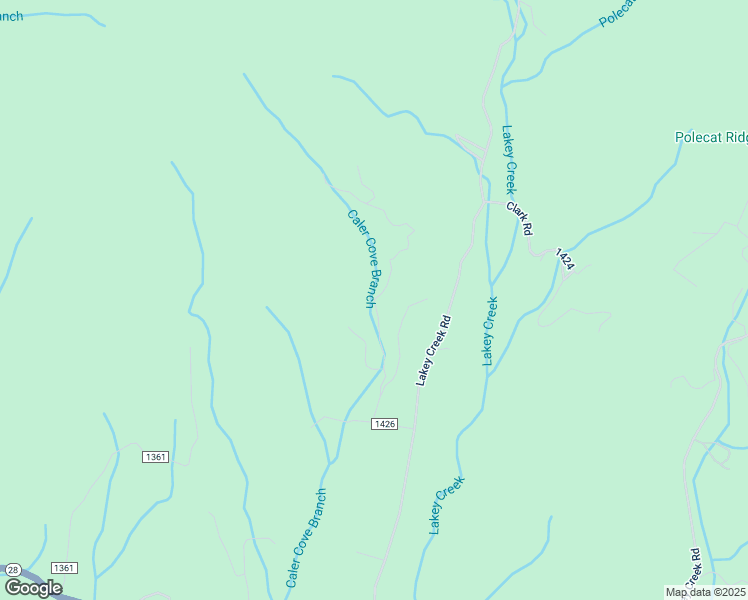 map of restaurants, bars, coffee shops, grocery stores, and more near Thunder Creek Road in Macon County