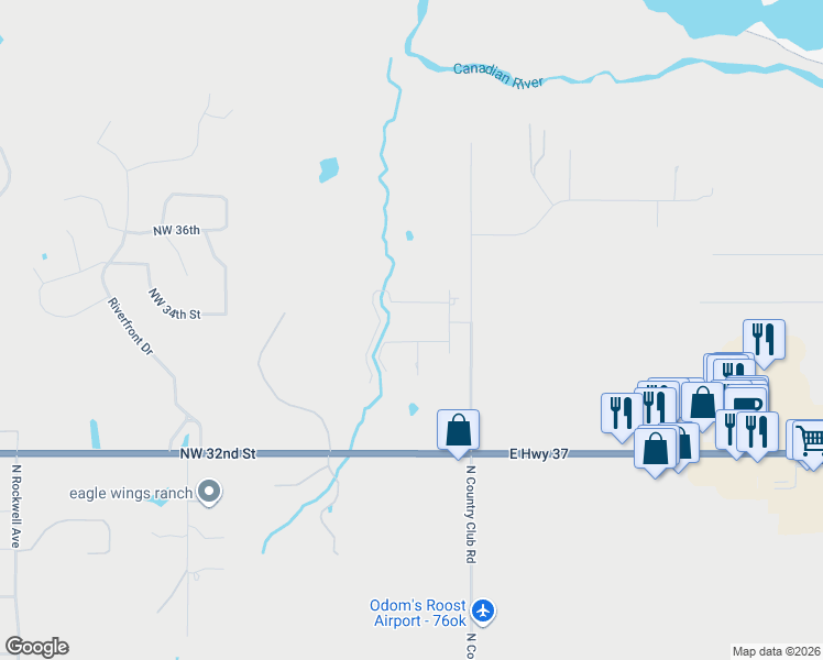 map of restaurants, bars, coffee shops, grocery stores, and more near 1687 Northwest 35th Terrace in Newcastle