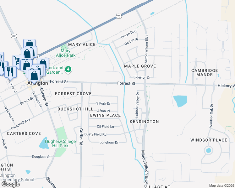 map of restaurants, bars, coffee shops, grocery stores, and more near 12346 Dallas Ridge Drive in Arlington