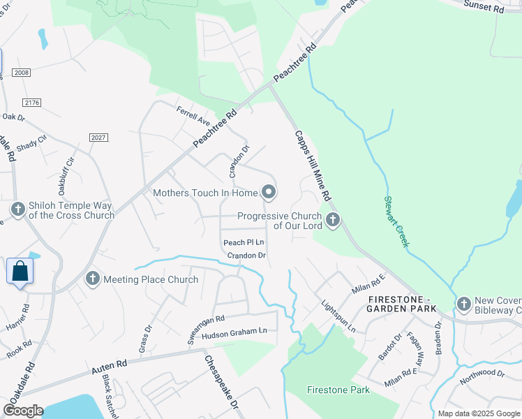 map of restaurants, bars, coffee shops, grocery stores, and more near 5135 Rockwood Road in Charlotte
