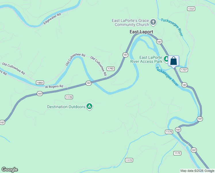 map of restaurants, bars, coffee shops, grocery stores, and more near 48 North Carolina 107 in Cullowhee