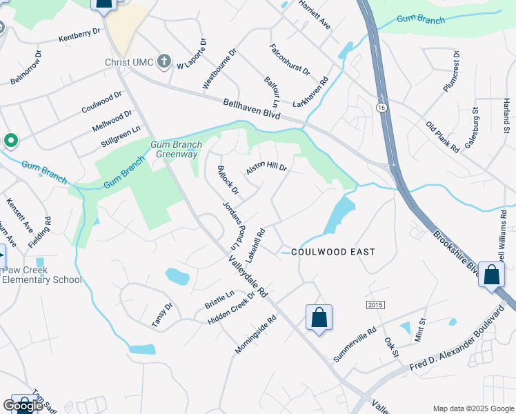 map of restaurants, bars, coffee shops, grocery stores, and more near 7706 Konsler Drive in Charlotte
