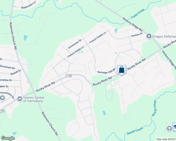 map of restaurants, bars, coffee shops, grocery stores, and more near 8319 Burgundy Ridge Drive in Harrisburg