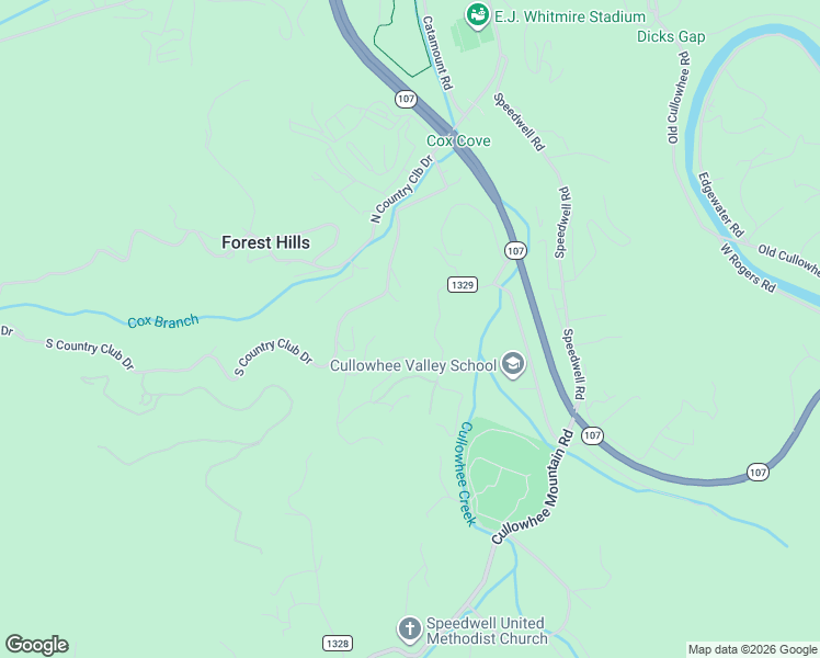 map of restaurants, bars, coffee shops, grocery stores, and more near 145 Travis Road in Cullowhee