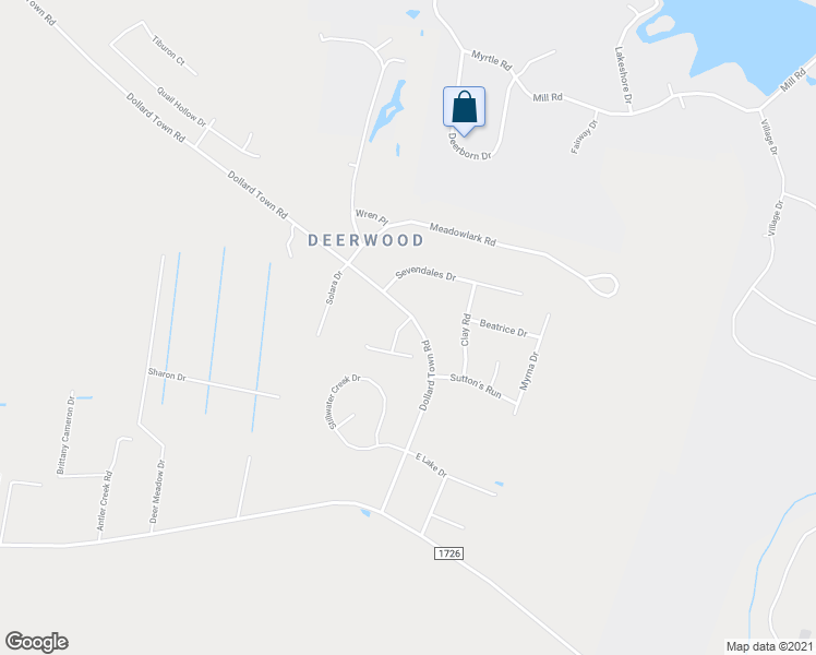 map of restaurants, bars, coffee shops, grocery stores, and more near 100 Timberlake Drive in Goldsboro