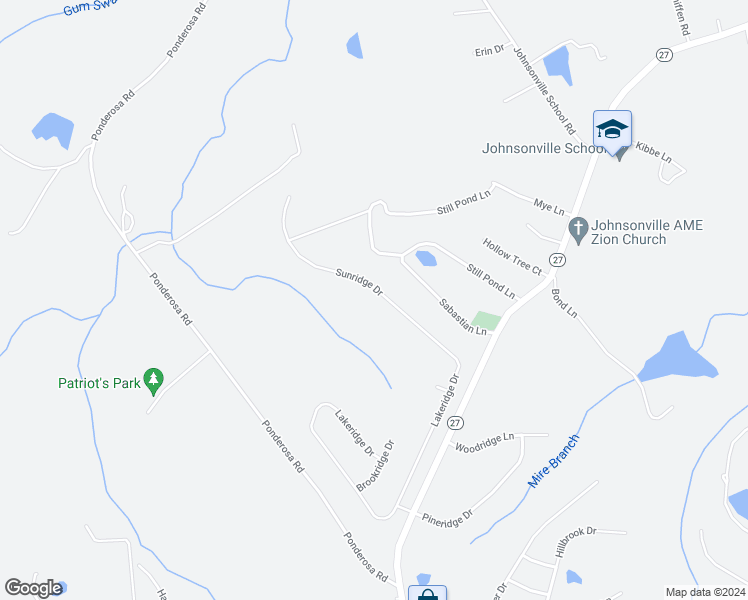 map of restaurants, bars, coffee shops, grocery stores, and more near 271 Sunridge Drive in Cameron