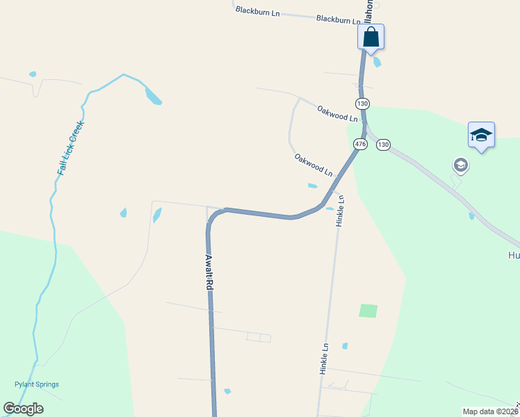 map of restaurants, bars, coffee shops, grocery stores, and more near 4973 Awalt Road in Tullahoma