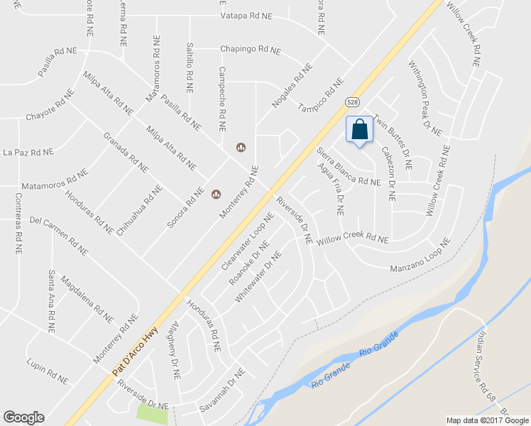 map of restaurants, bars, coffee shops, grocery stores, and more near 1969 Clearwater Loop Northeast in Rio Rancho