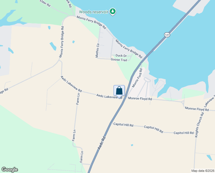 map of restaurants, bars, coffee shops, grocery stores, and more near 118 Aedc Lakeview Road in Estill Springs