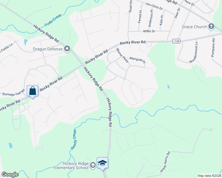 map of restaurants, bars, coffee shops, grocery stores, and more near 8811 Hickory Ridge Road in Harrisburg