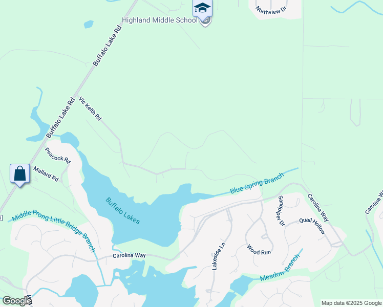 map of restaurants, bars, coffee shops, grocery stores, and more near 569 Vic Keith Road in Sanford