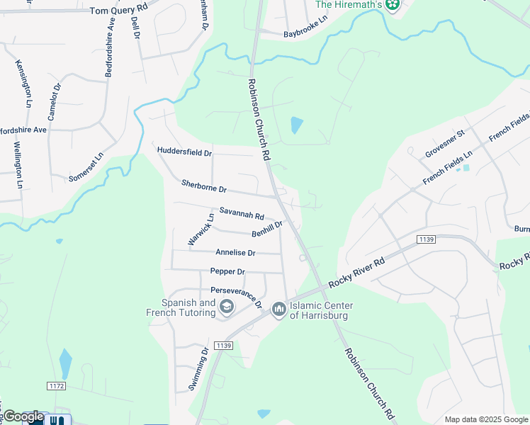 map of restaurants, bars, coffee shops, grocery stores, and more near 8751 Savannah Road in Harrisburg
