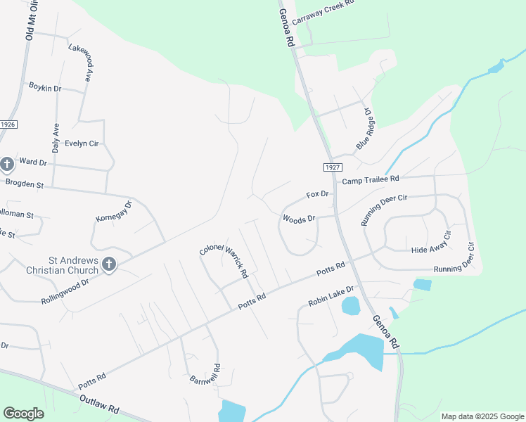 map of restaurants, bars, coffee shops, grocery stores, and more near 100 Trailwood Drive in Brogden