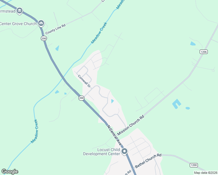 map of restaurants, bars, coffee shops, grocery stores, and more near 371 Whispering Hills Drive in Locust
