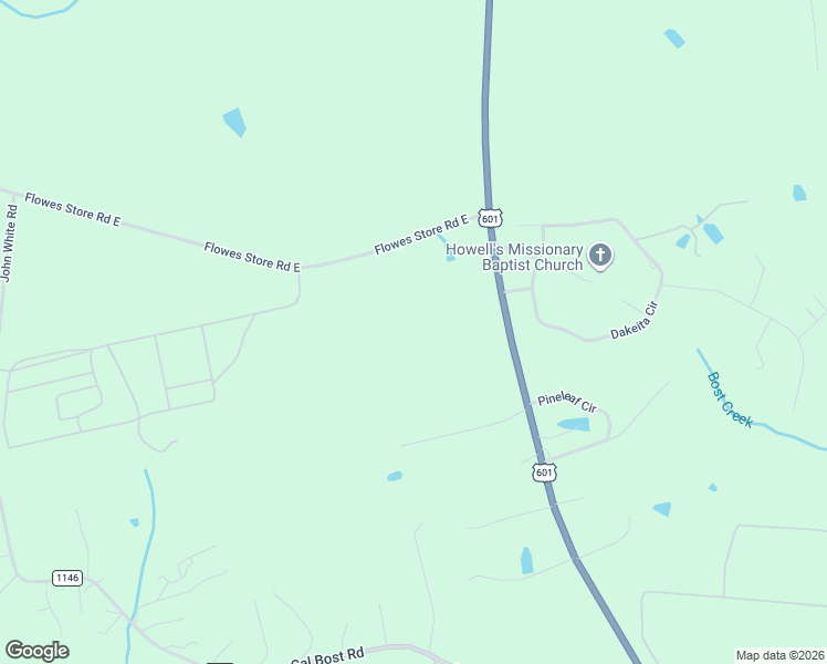 map of restaurants, bars, coffee shops, grocery stores, and more near 3550 Flowes Store Road East in Concord