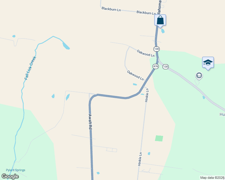 map of restaurants, bars, coffee shops, grocery stores, and more near 4973 Awalt Road in Tullahoma