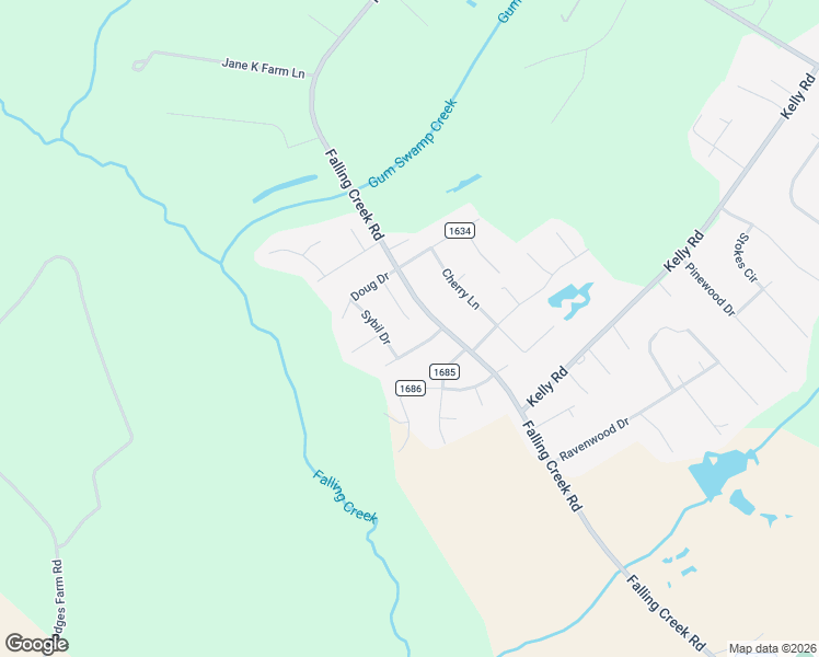 map of restaurants, bars, coffee shops, grocery stores, and more near 2800-2998 Falling Creek Road in Kinston