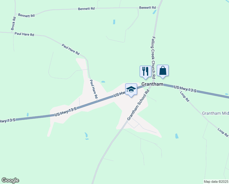 map of restaurants, bars, coffee shops, grocery stores, and more near 3520 U.S. 13 in Goldsboro