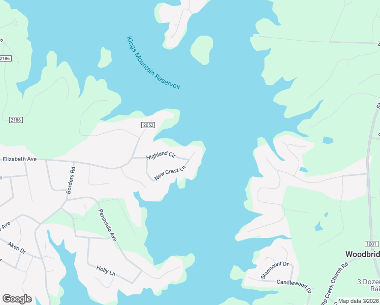 map of restaurants, bars, coffee shops, grocery stores, and more near 1237 New Crest Lane in Shelby