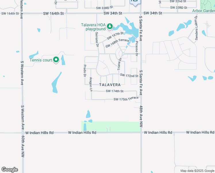 map of restaurants, bars, coffee shops, grocery stores, and more near 208 Southwest 173rd Street in Oklahoma City