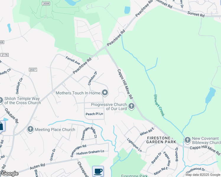map of restaurants, bars, coffee shops, grocery stores, and more near 5232 Rockwood Road in Charlotte
