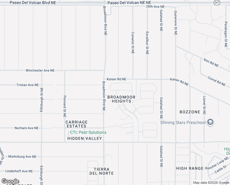 map of restaurants, bars, coffee shops, grocery stores, and more near 3115 Allyson Way Northeast in Rio Rancho