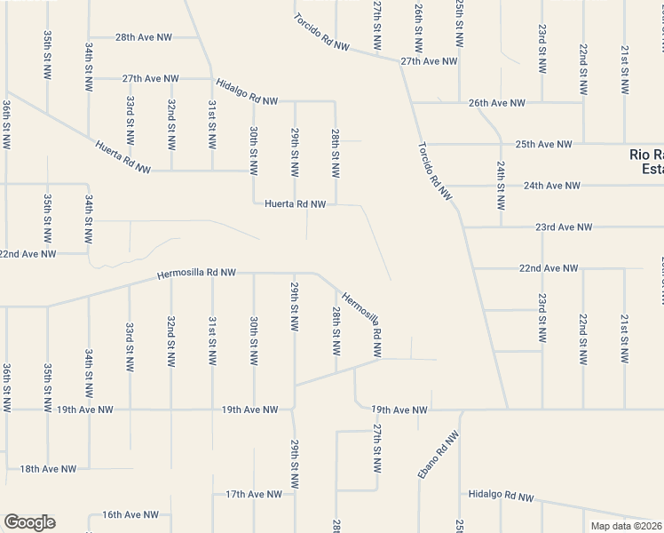map of restaurants, bars, coffee shops, grocery stores, and more near Hermosilla Road Northwest in Rio Rancho