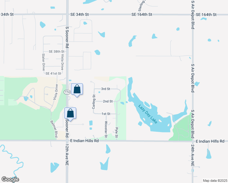 map of restaurants, bars, coffee shops, grocery stores, and more near 1640 3rd Street in Norman