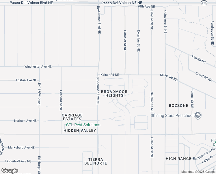 map of restaurants, bars, coffee shops, grocery stores, and more near 3115 Allyson Way Northeast in Rio Rancho
