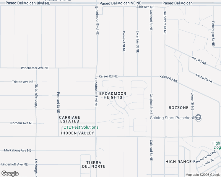 map of restaurants, bars, coffee shops, grocery stores, and more near 3115 Allyson Way Northeast in Rio Rancho