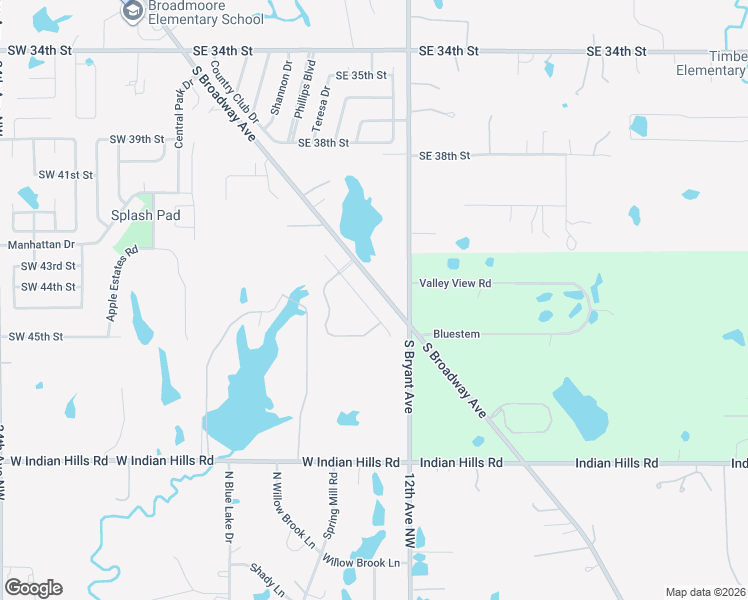 map of restaurants, bars, coffee shops, grocery stores, and more near 1161 Bluestem in Norman
