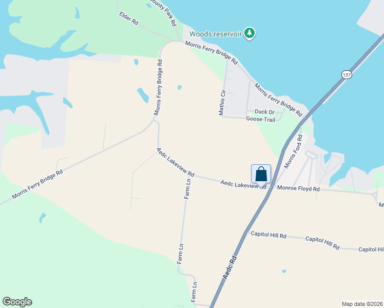 map of restaurants, bars, coffee shops, grocery stores, and more near 440 Aedc Lakeview Road in Estill Springs