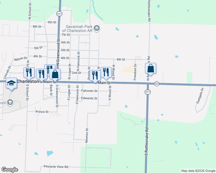 map of restaurants, bars, coffee shops, grocery stores, and more near 1009 South Wood Street in Charleston