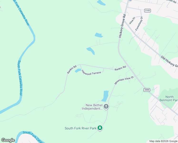 map of restaurants, bars, coffee shops, grocery stores, and more near 136 Haywood Terrace in Gastonia