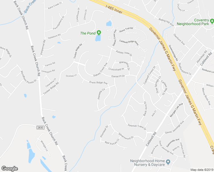 map of restaurants, bars, coffee shops, grocery stores, and more near 11433 Erwin Ridge Avenue in Charlotte