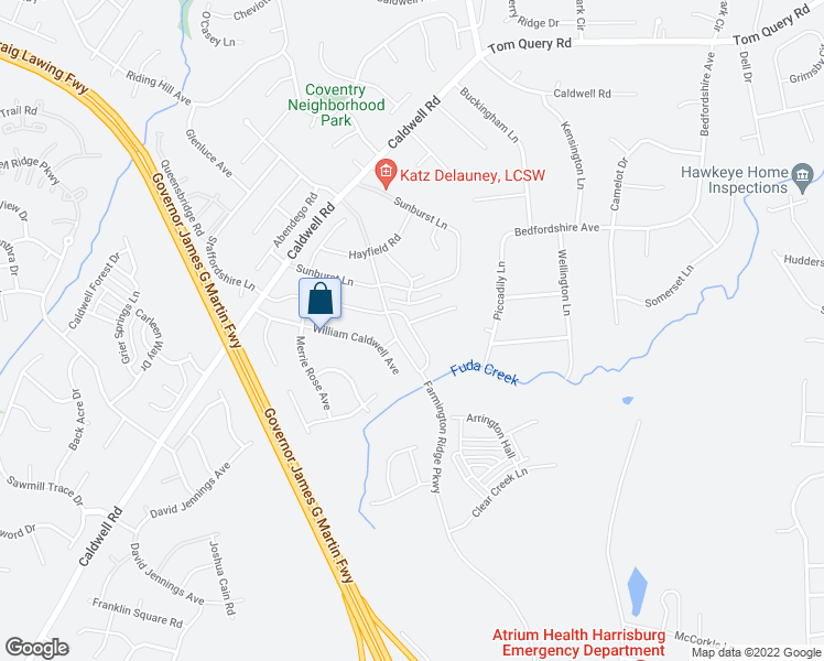 map of restaurants, bars, coffee shops, grocery stores, and more near 8581 River Ridge Drive in Harrisburg