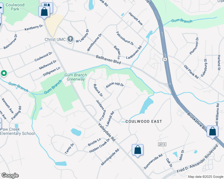 map of restaurants, bars, coffee shops, grocery stores, and more near 1027 Clover Gap Drive in Charlotte