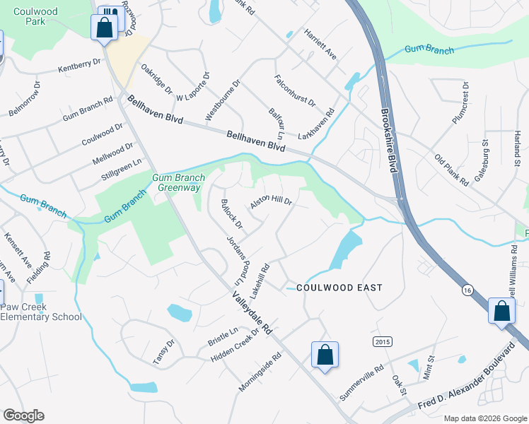 map of restaurants, bars, coffee shops, grocery stores, and more near 1027 Clover Gap Drive in Charlotte