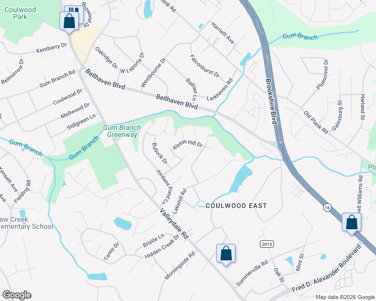 map of restaurants, bars, coffee shops, grocery stores, and more near 1035 Clover Gap Drive in Charlotte