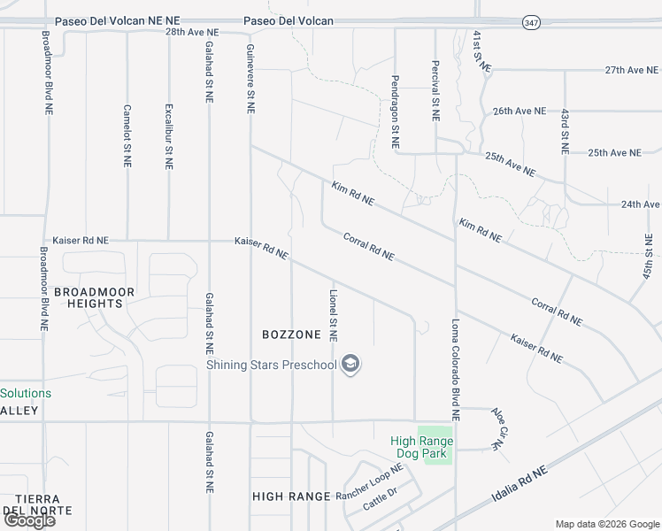 map of restaurants, bars, coffee shops, grocery stores, and more near 2142 Deer Trail Loop Northeast in Rio Rancho