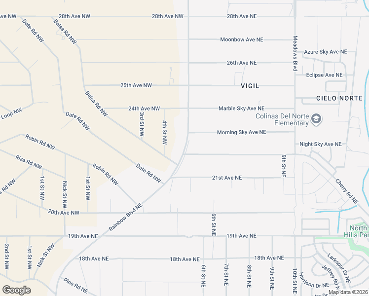 map of restaurants, bars, coffee shops, grocery stores, and more near 813 Cherry Road Northeast in Rio Rancho