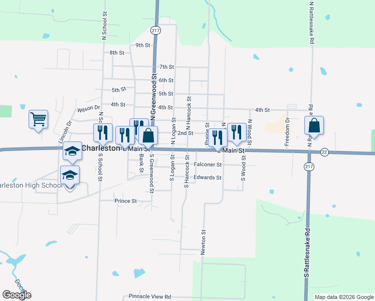 map of restaurants, bars, coffee shops, grocery stores, and more near in Charleston
