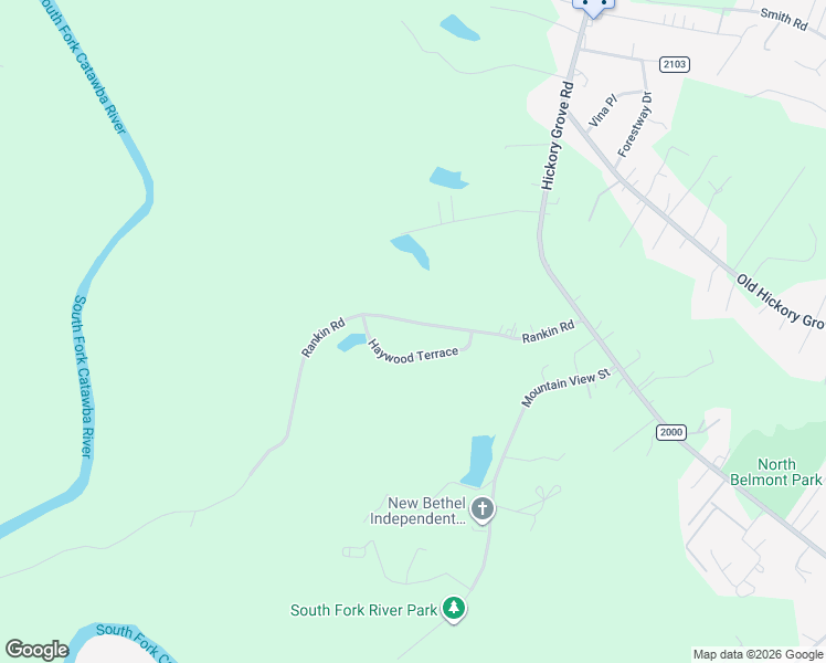 map of restaurants, bars, coffee shops, grocery stores, and more near 136 Haywood Terrace in Gastonia
