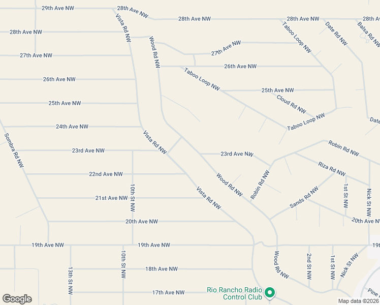 map of restaurants, bars, coffee shops, grocery stores, and more near 2201 Vista Road Northwest in Rio Rancho