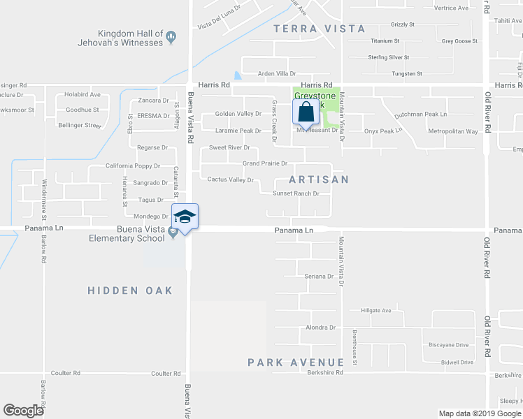 map of restaurants, bars, coffee shops, grocery stores, and more near 6313 Lost Peak Court in Bakersfield
